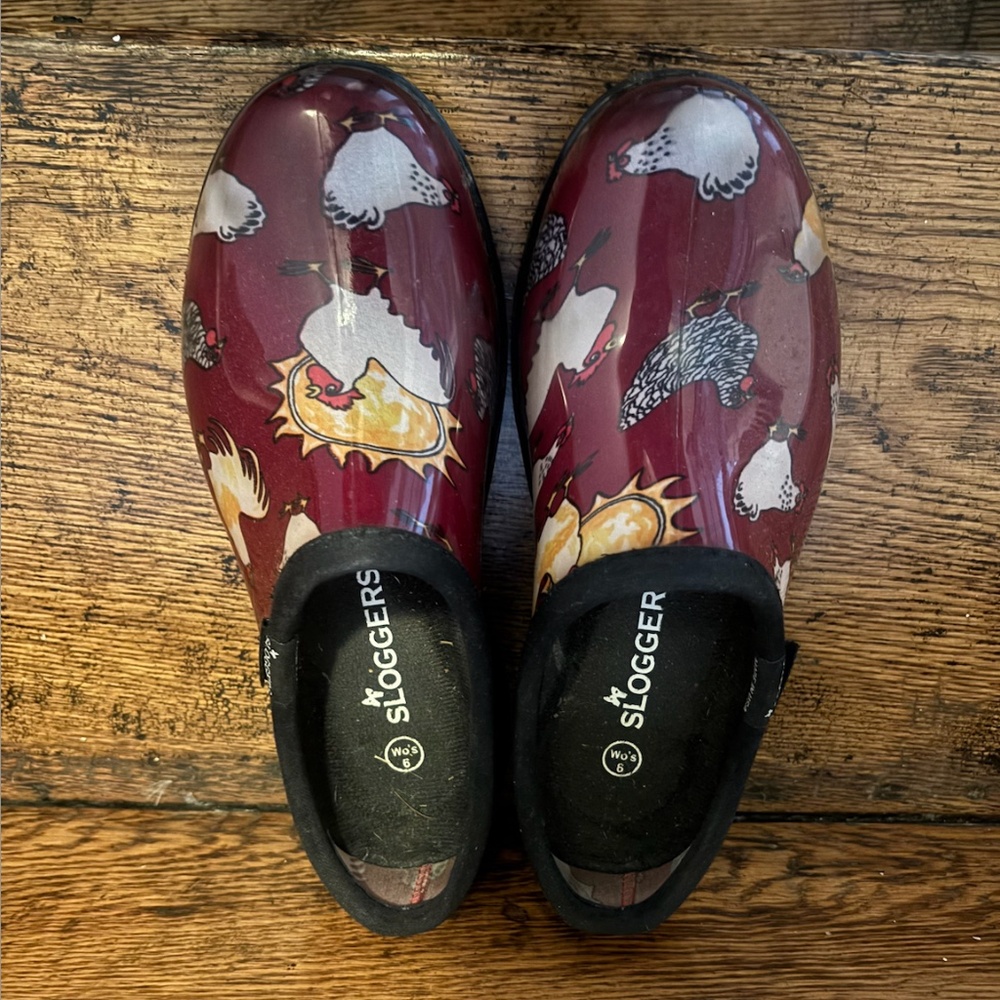Cute Chicken-Print Slogger Water Booties / Shoes